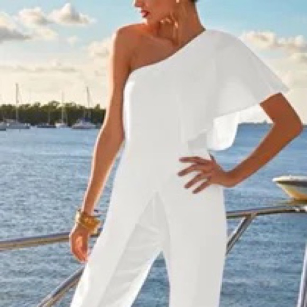 One shoulder jumpsuit